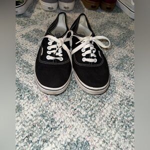 Vans Black and White Canvas Sneakers